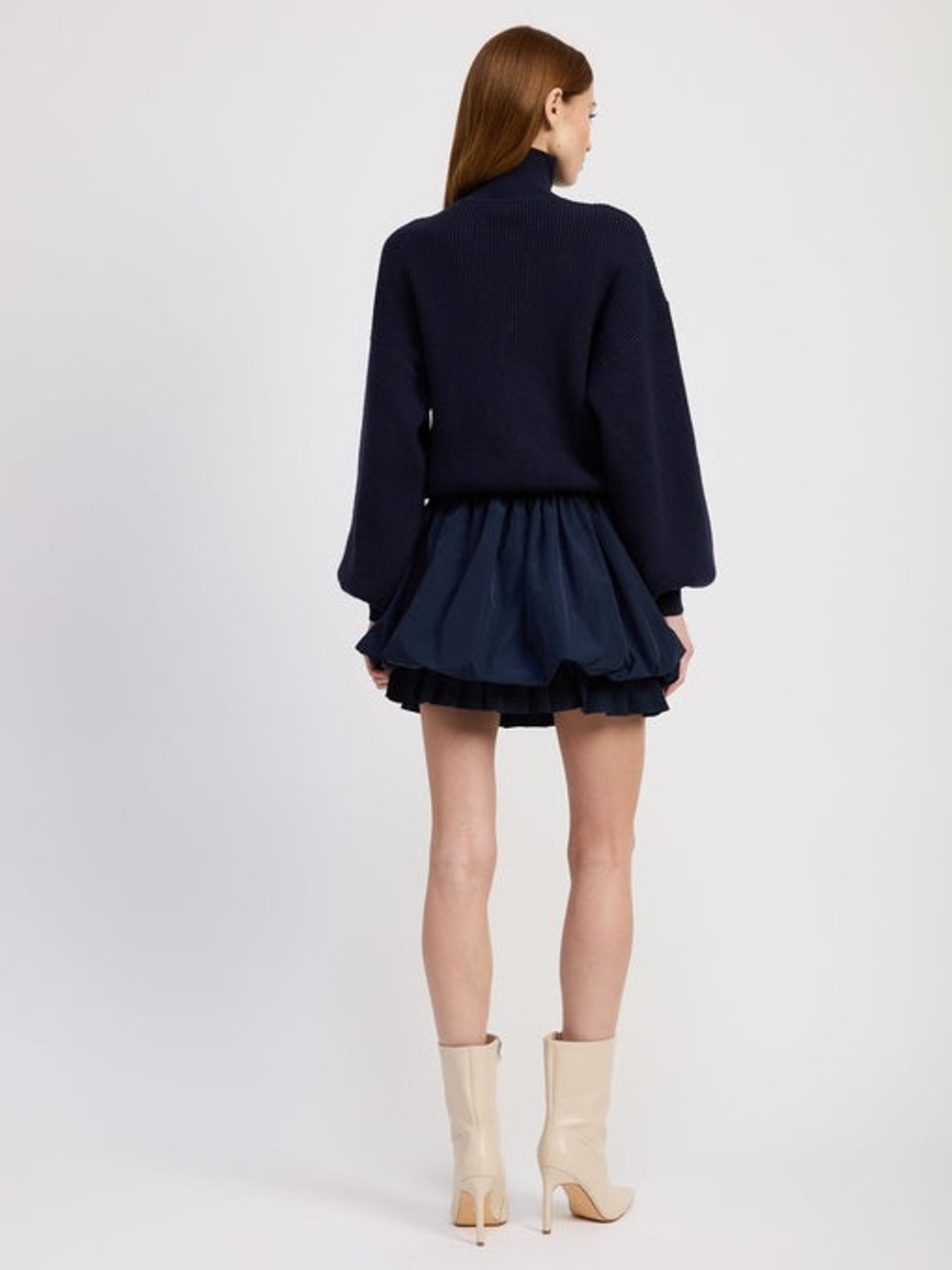En Saison Florentino Mini Dress NWT Small Dark Navy Blue MSRP $154
